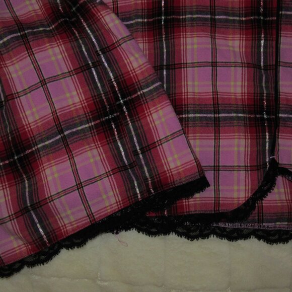 PERFECT LOUNGE PAJAMA PANTS-SILVER STRIPE-BLACK LACE HEM-SO SOFT-V. SECRET - Picture 10 of 13